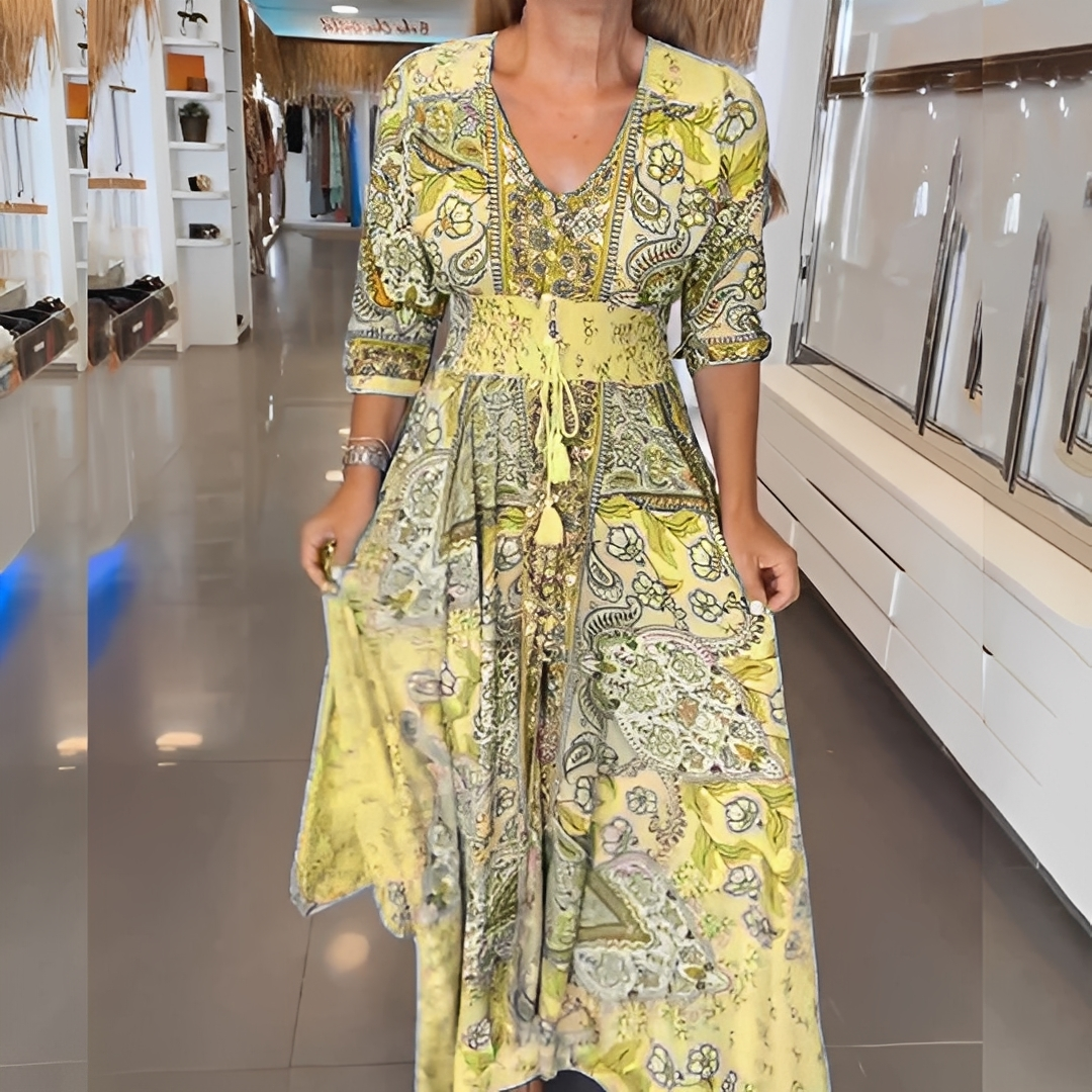 Sébire - Elegant kjole med V-hals til kvinder