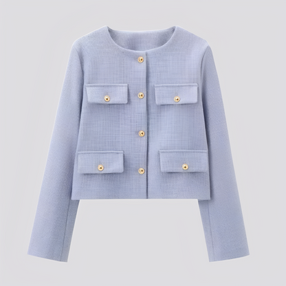 Emelia - Elegant kort frakke med knapper til damer