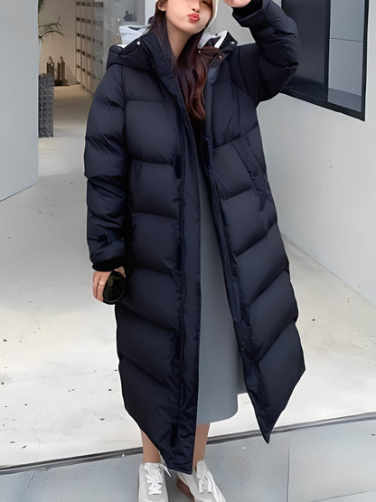 Hazel - Trendy lang hættejakke til damer