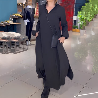 Hélène - Løs kjole med side-slids til kvinder