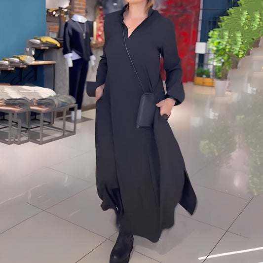 Hélène - Løs kjole med side-slids til kvinder