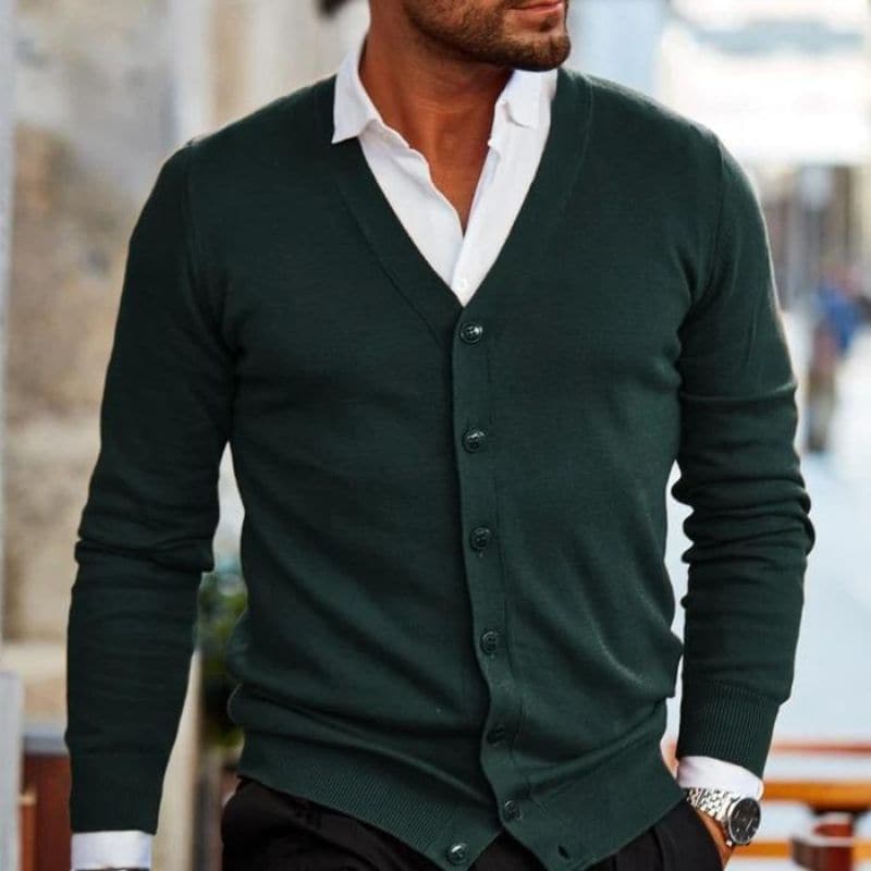 Jacques – Business-Cardigan med Knaplukning