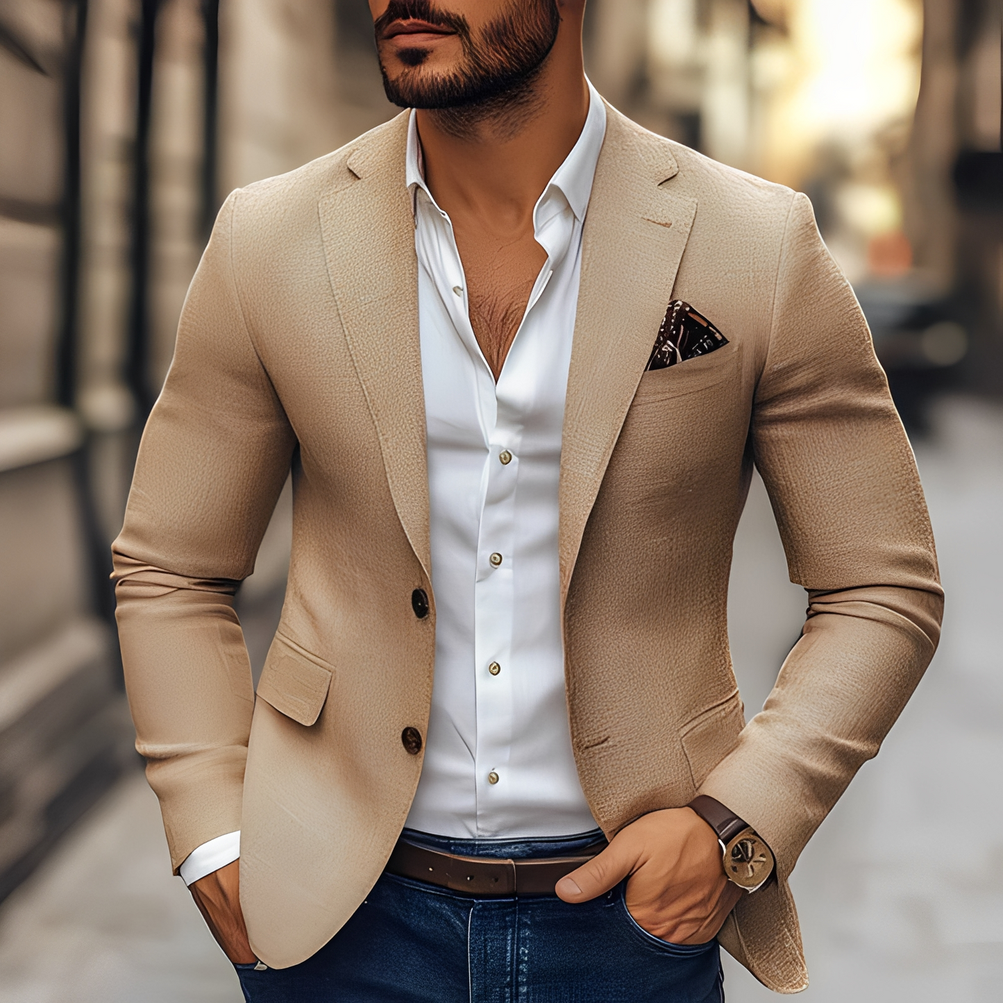 Abednego - Afslappet to-knaps jakke til mand