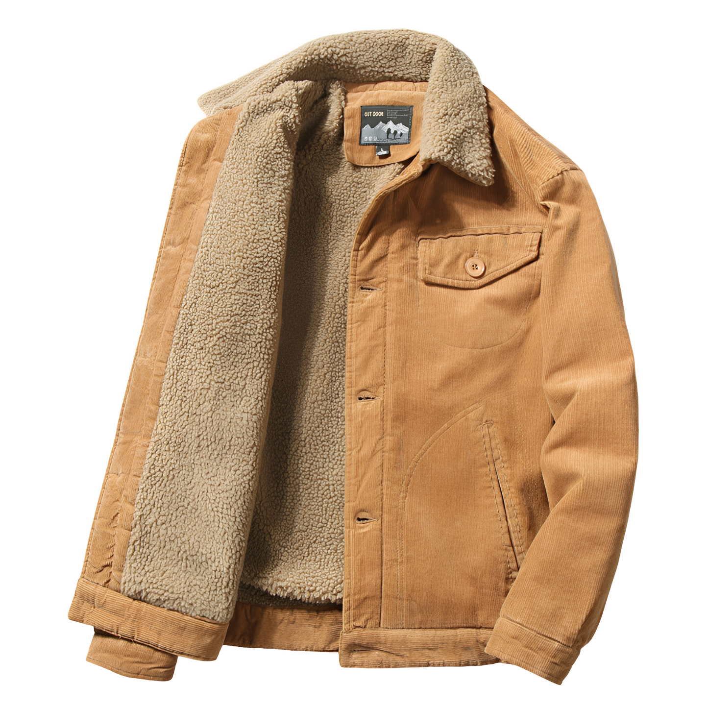 Carl - Stilfuld fløjlsjakke med fleecefor til herrer