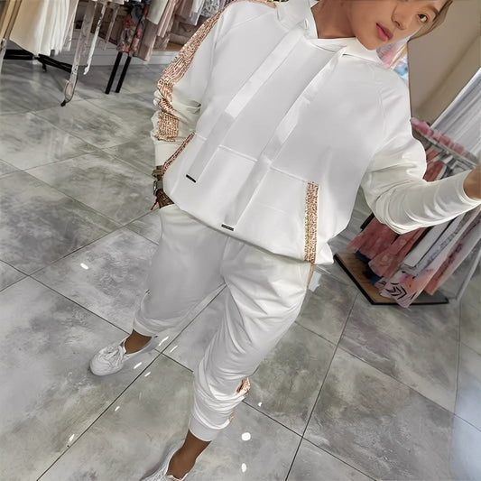 Tiffany - Stilfuldt sæt af hættetrøje og bukser til damer