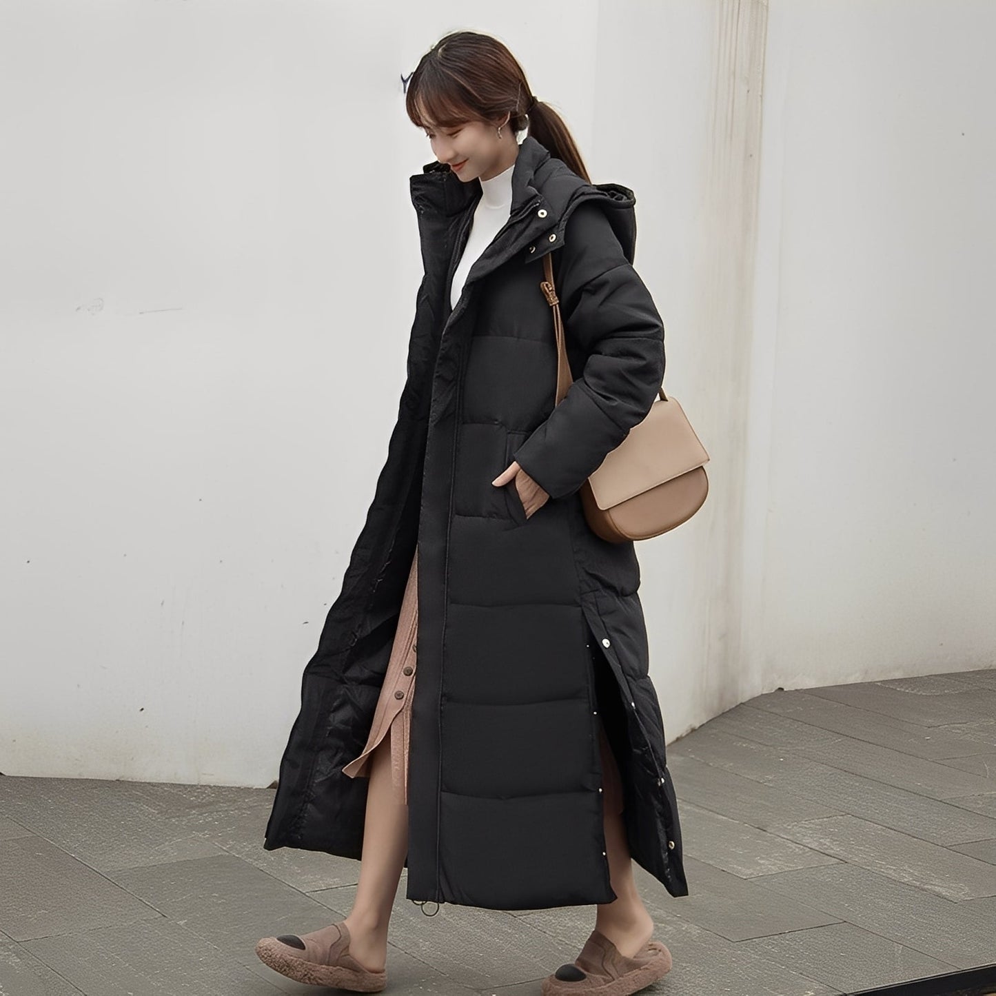 Maylis - Lang vatteret varm vinterfrakke til kvinder