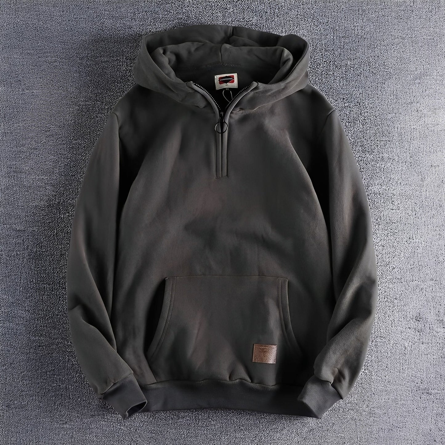 Tommy - Retro-hoodie med tyk lynlås til herrer