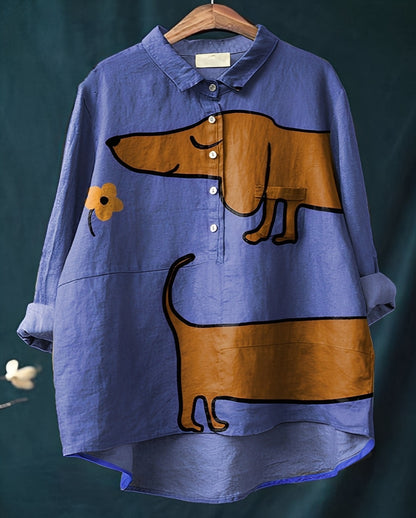 Eyden - Kunstnerisk langærmet skjorte til kvinder