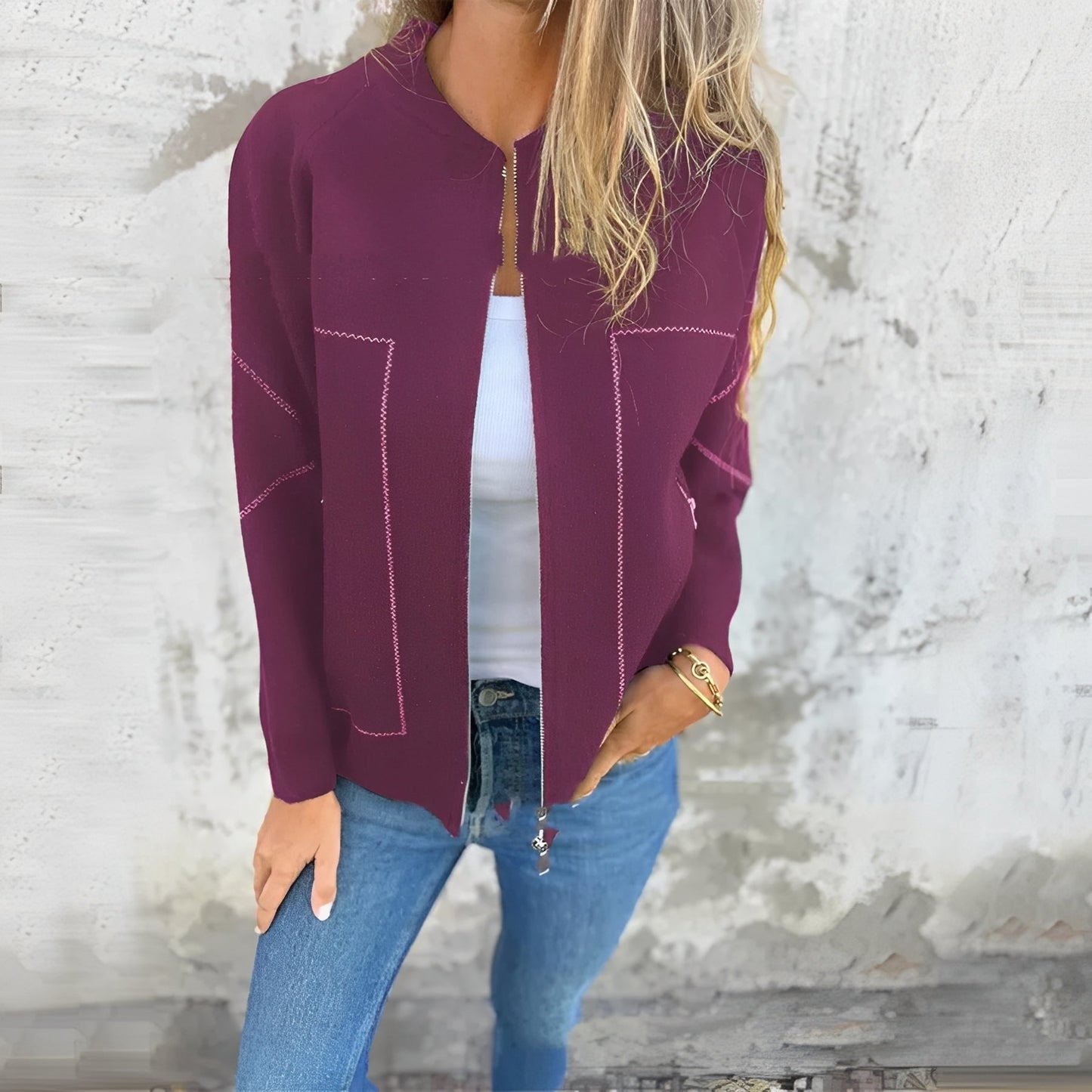 Chelsea - Stilfuld jakke med lynlås til damer