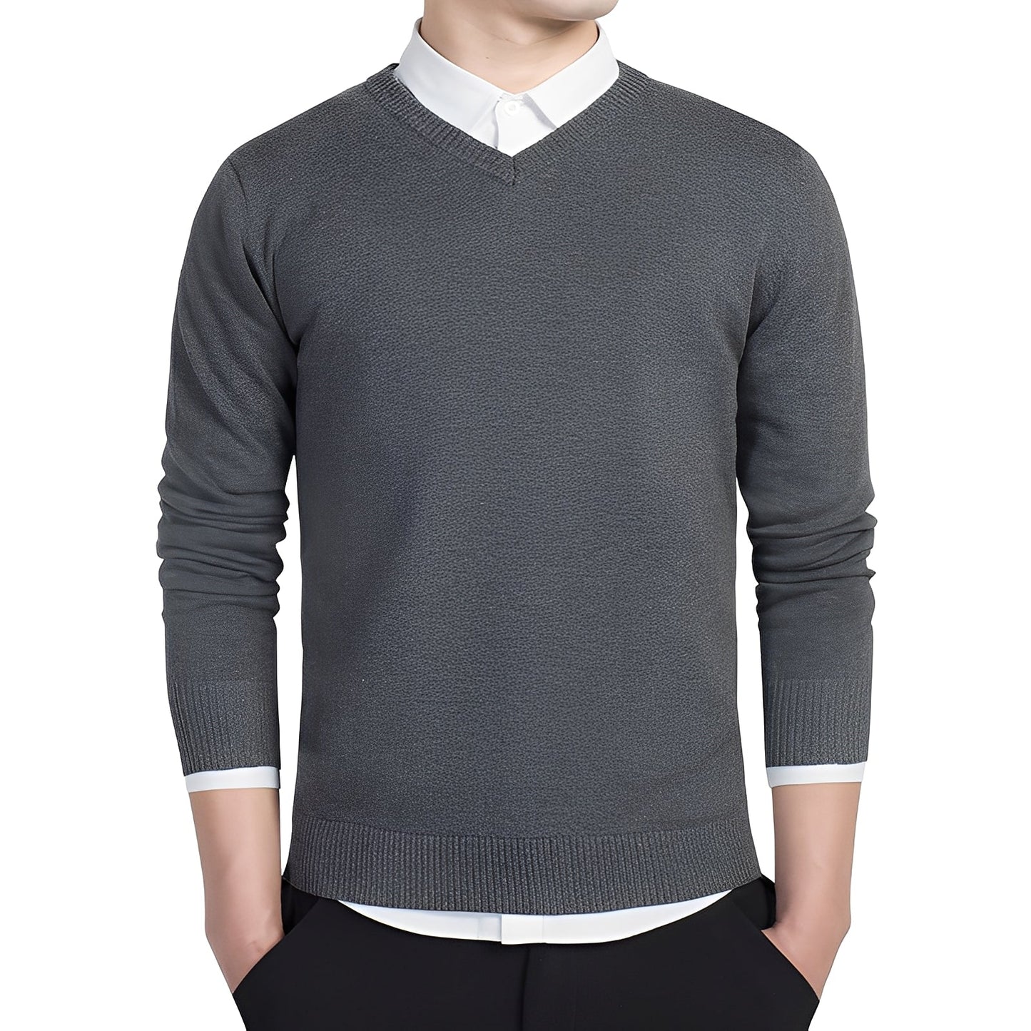 Tom - V-hals cashmere sweater til mænd