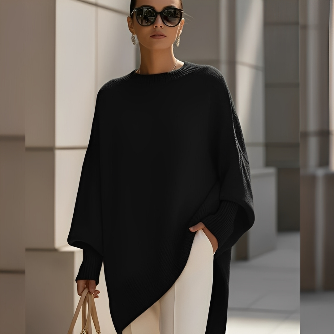 Sylvianne - Strik oversize med rund hals til kvinder