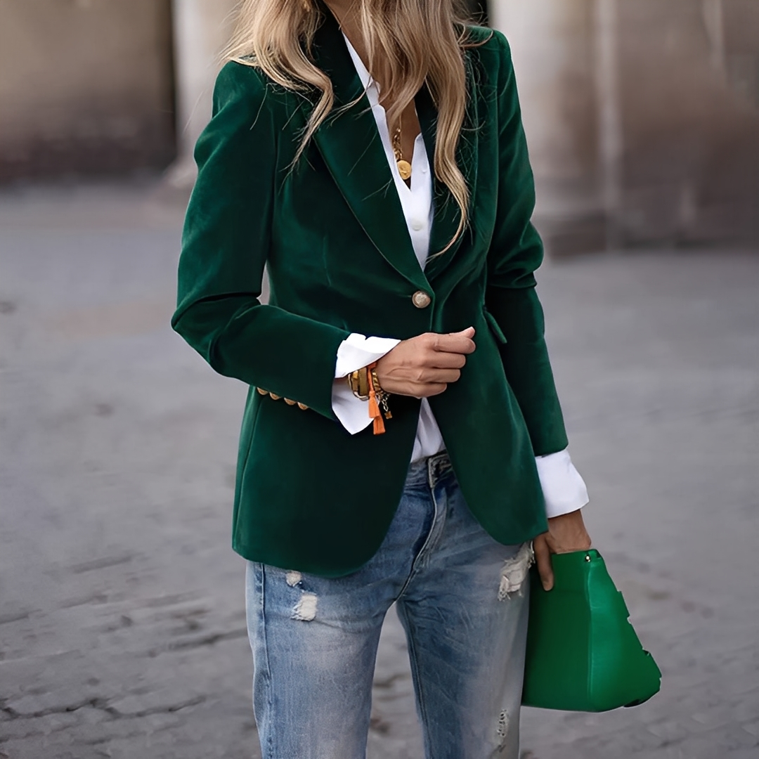 Lyliane - Klassisk afslappet knappet jakke til kvinder