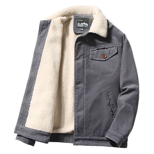 Carl - Stilfuld fløjlsjakke med fleecefor til herrer