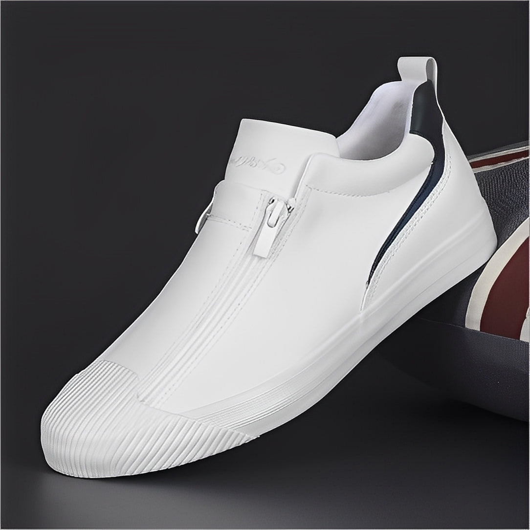 Marcus - Lædersko med dobbelt lynlås til mænd