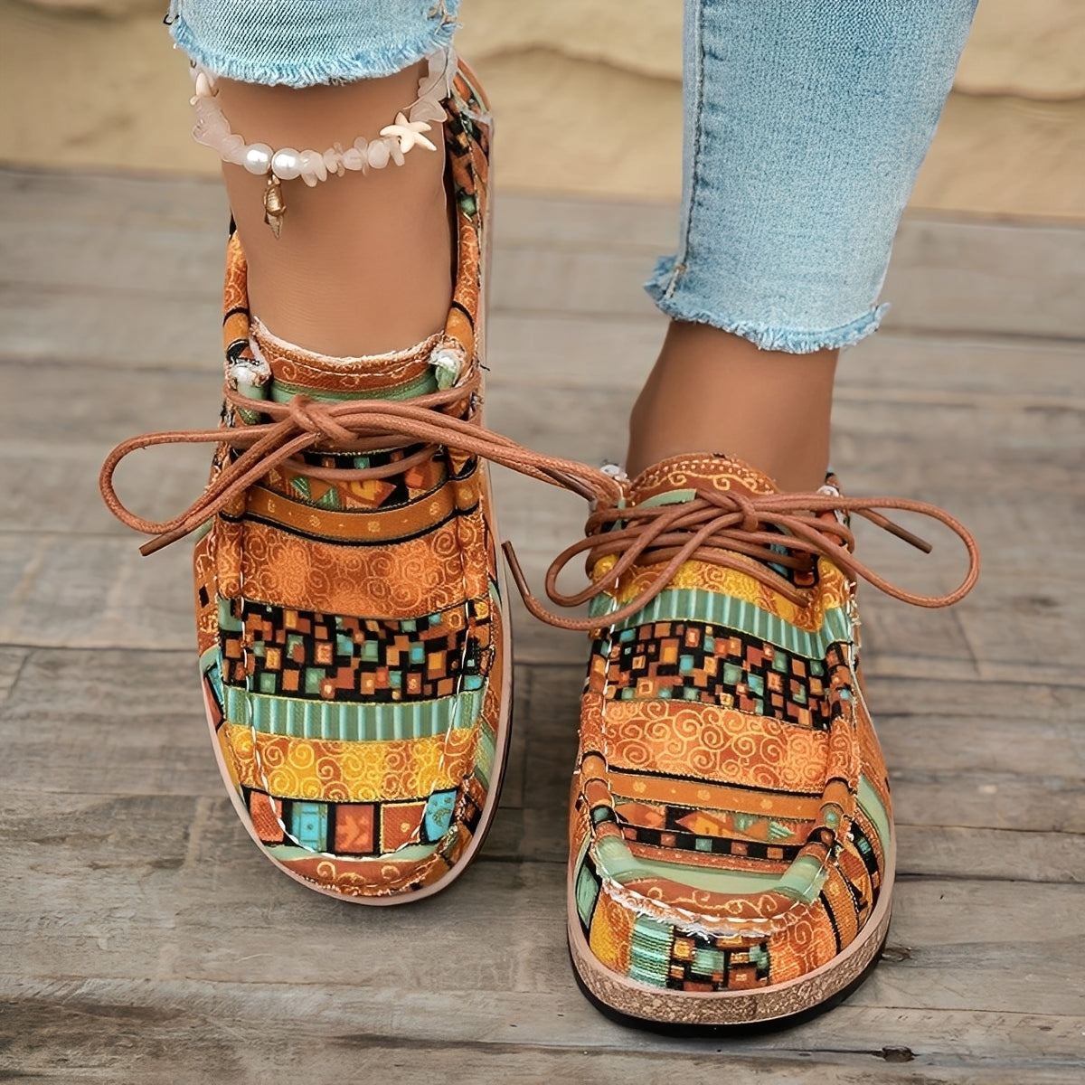 Shanice - Kunstneriske, behagelige sneakers med dæmpning til damer