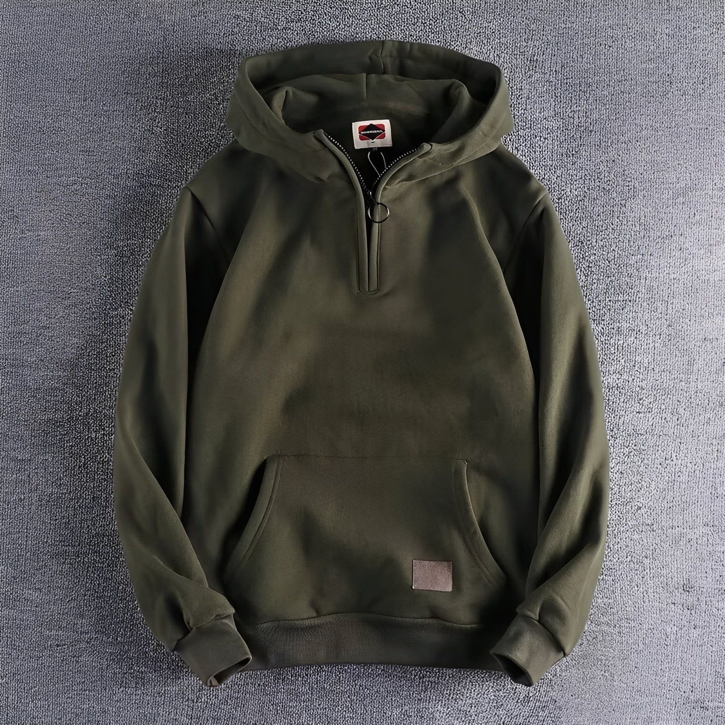 Tommy - Retro-hoodie med tyk lynlås til herrer