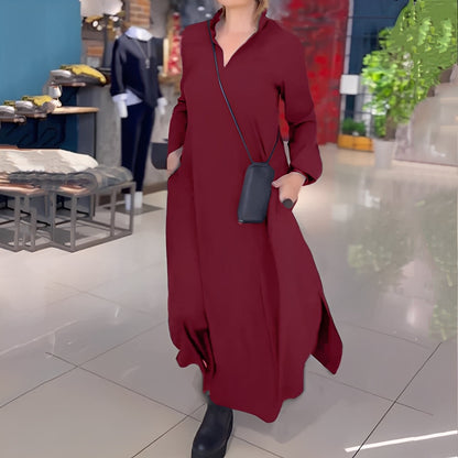 Hélène - Løs kjole med side-slids til kvinder