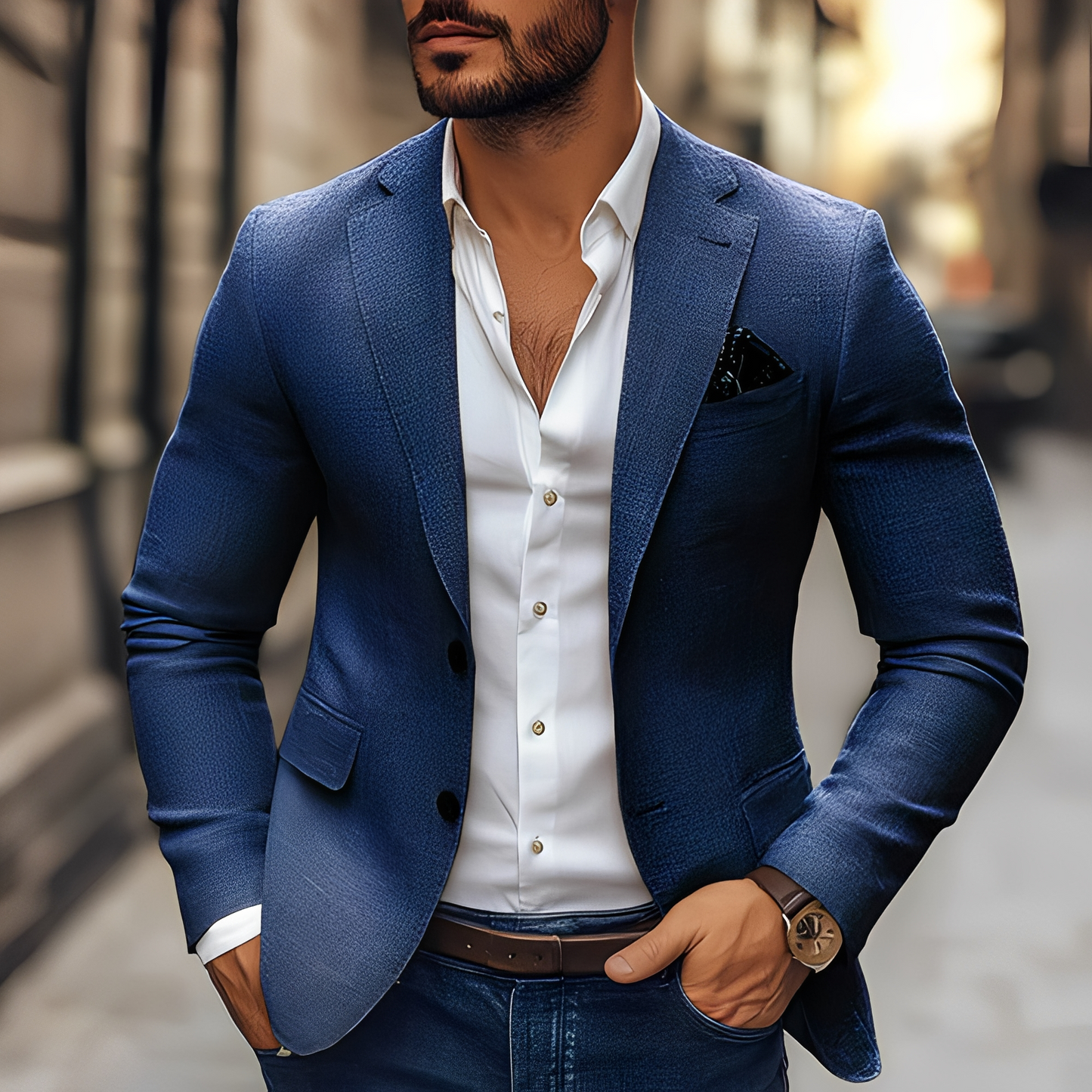 Abednego - Afslappet to-knaps jakke til mand