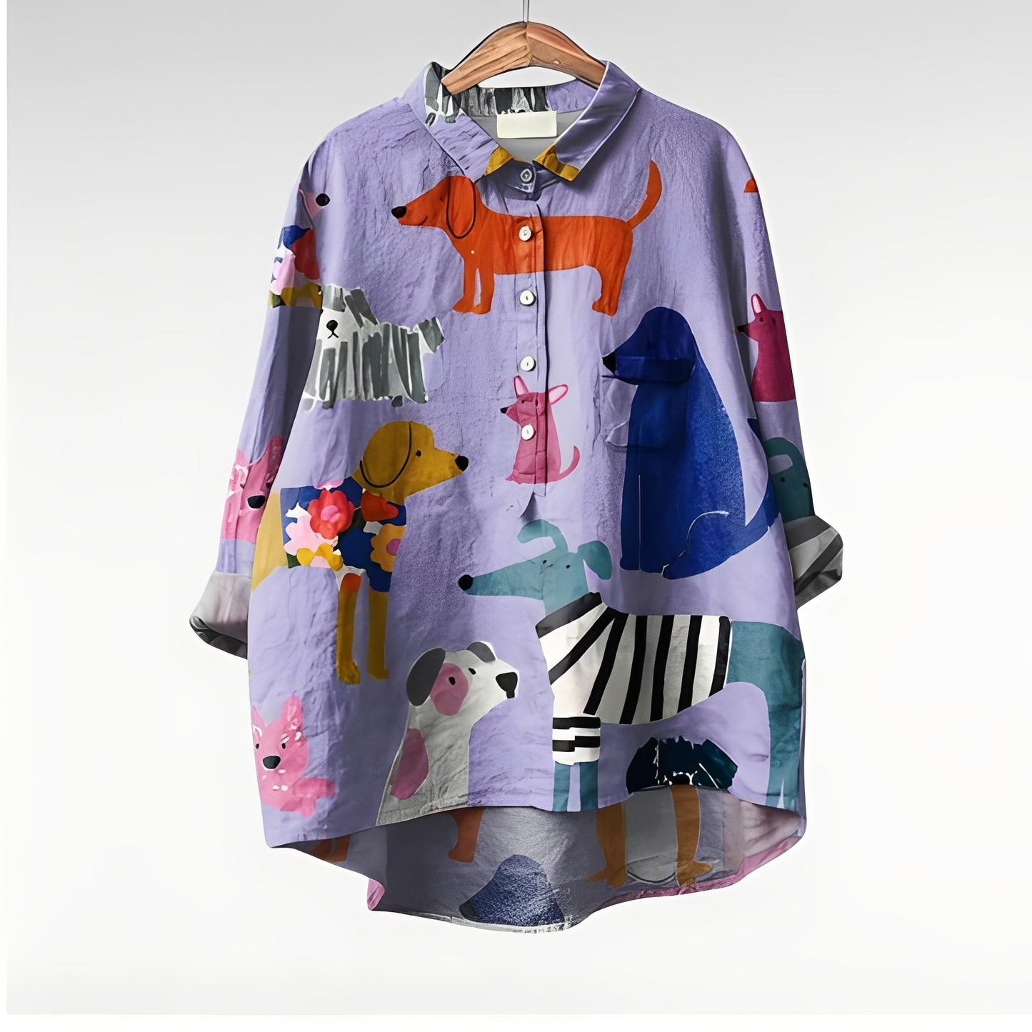 Eyden - Kunstnerisk langærmet skjorte til kvinder