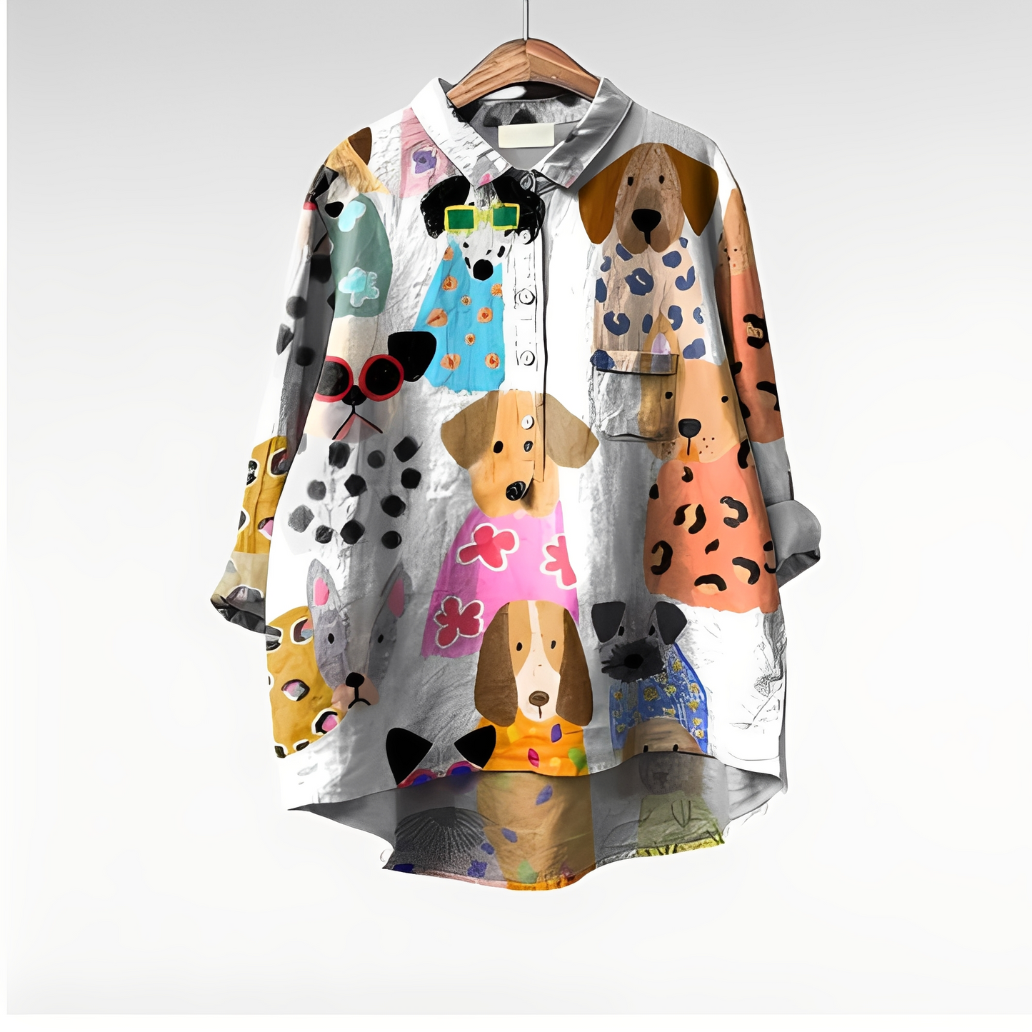 Eyden - Kunstnerisk langærmet skjorte til kvinder