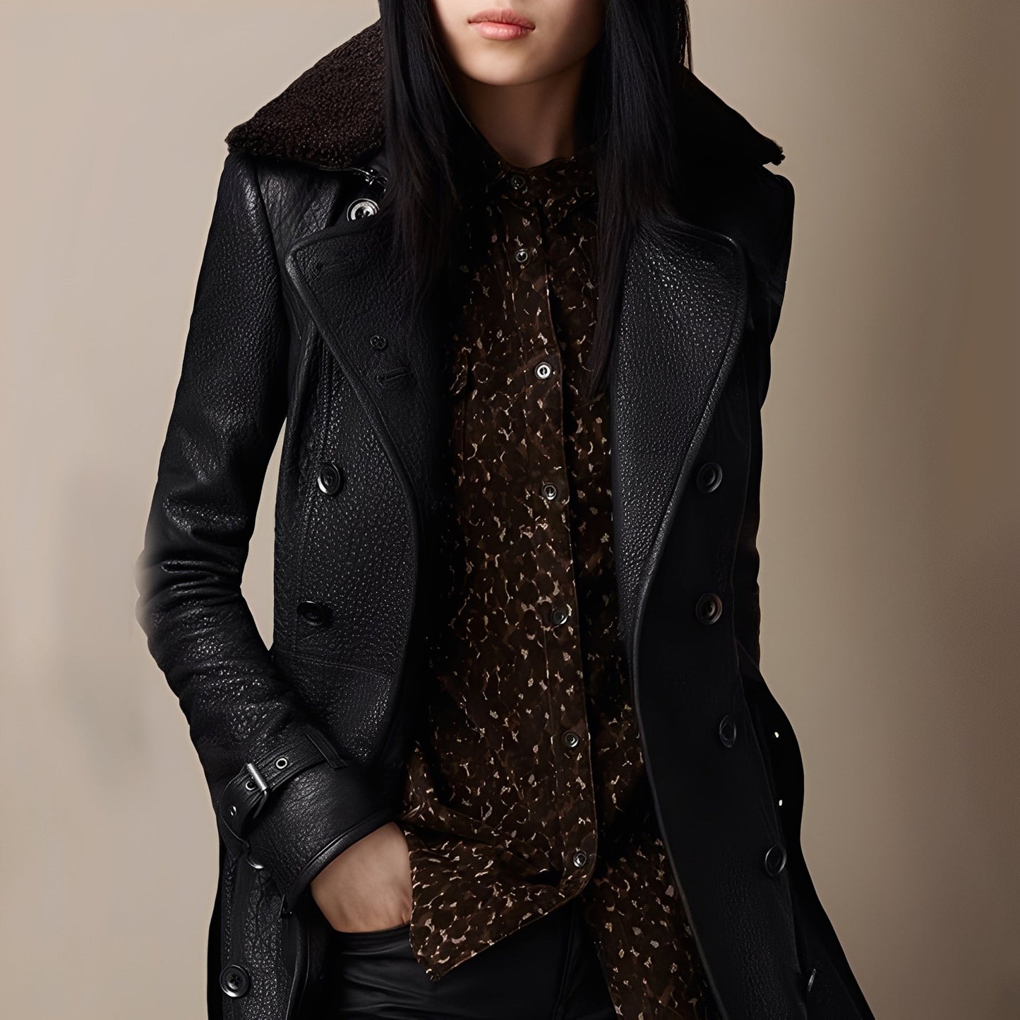 Rowena - Stilfuld kunstlæderjakke til damer