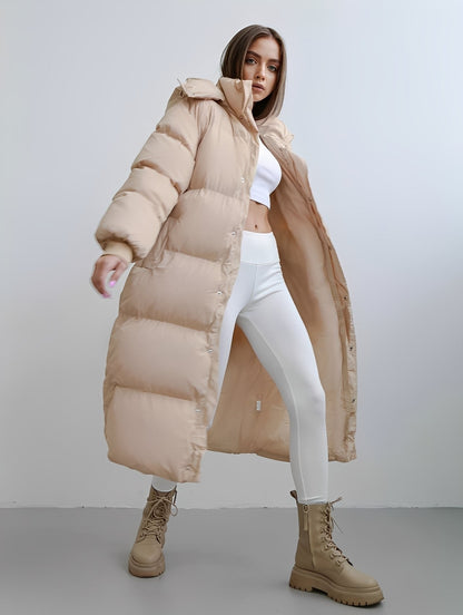 Eloise - Moderne, løs siddende frakke med hætte til damer