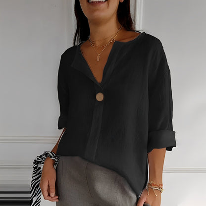 Noémie - Let bluse med V-hals til kvinder