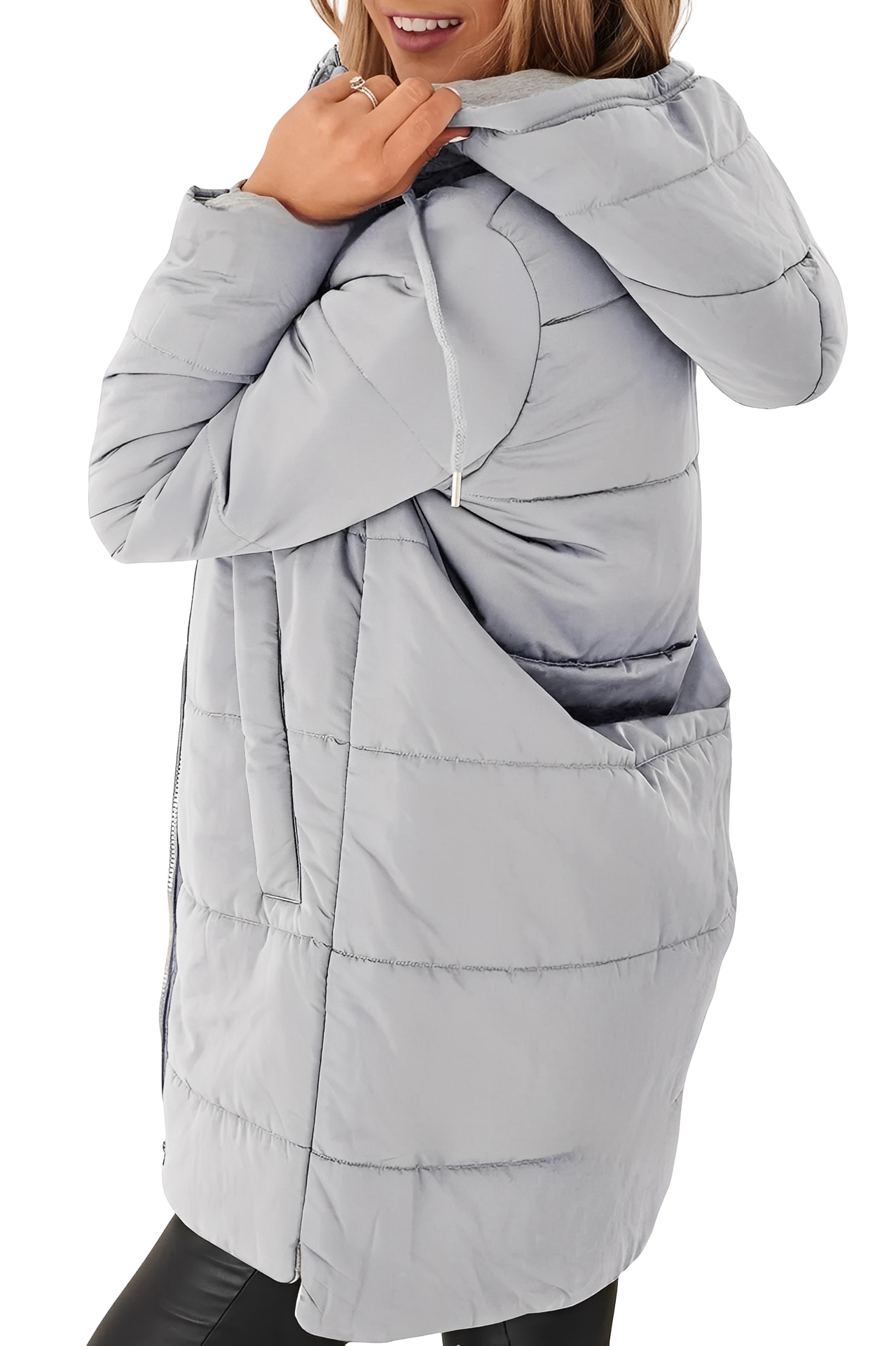 Lesley - Stilfuld dunjakke med hætte til damer
