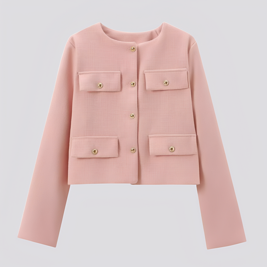 Emelia - Elegant kort frakke med knapper til damer