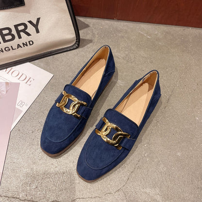 Alice - Klassiske, klodsede ruskind-loafers til damer