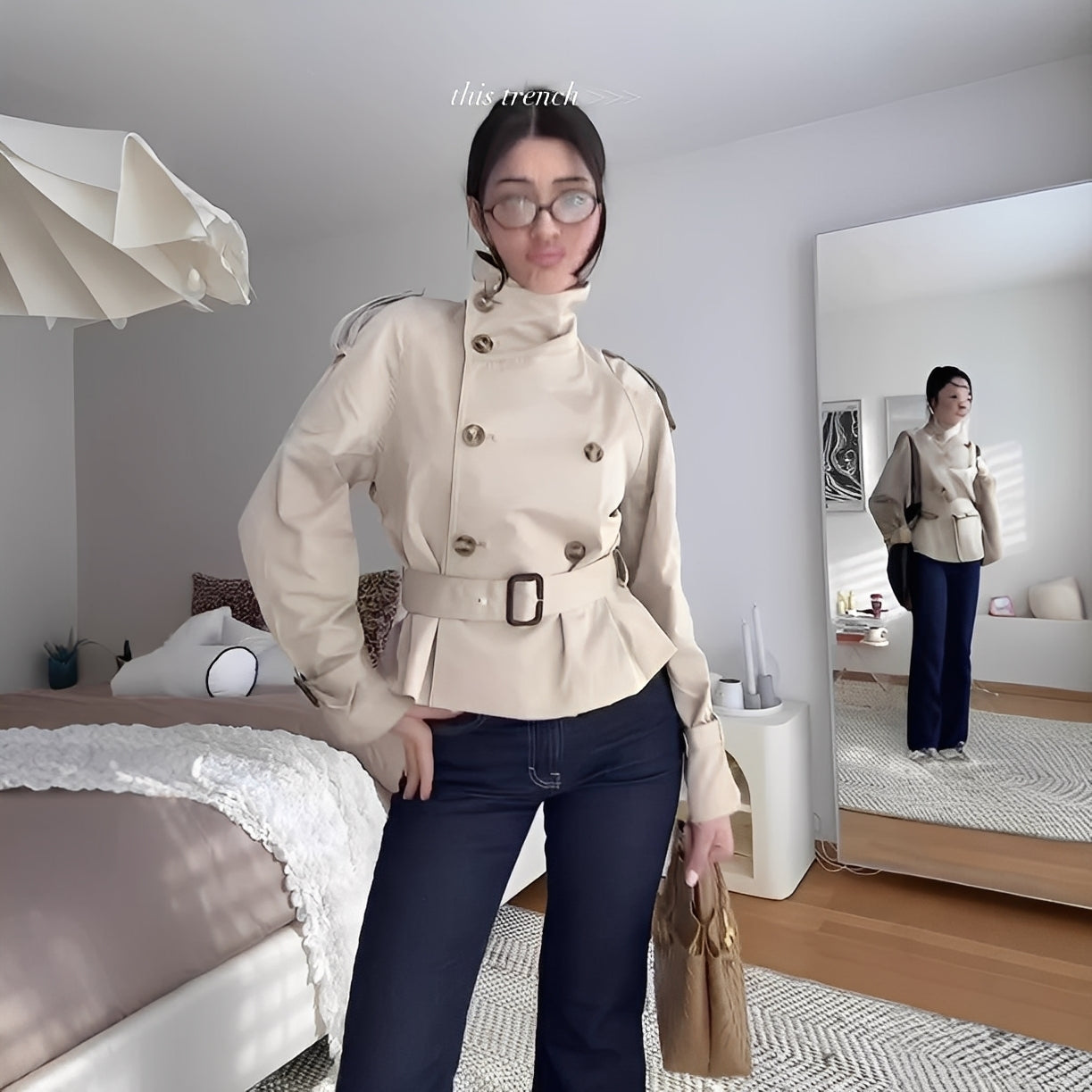 Cindy - Moderne trenchcoat til kvinder