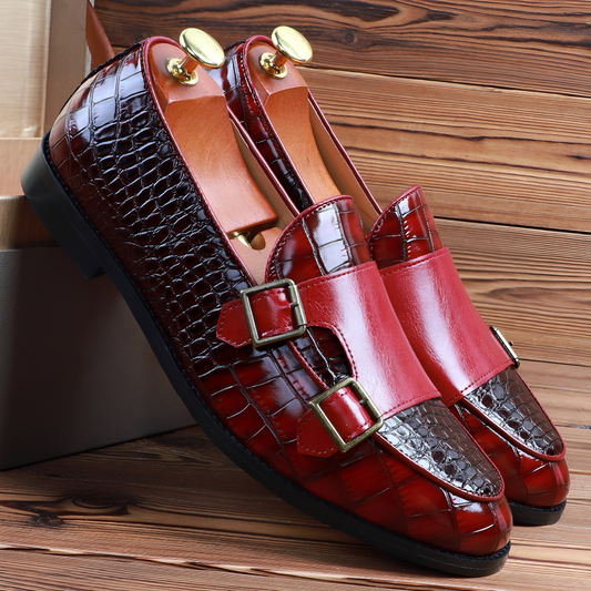 Rafael - Elegante herre-loafer af læder med dobbelt spænde