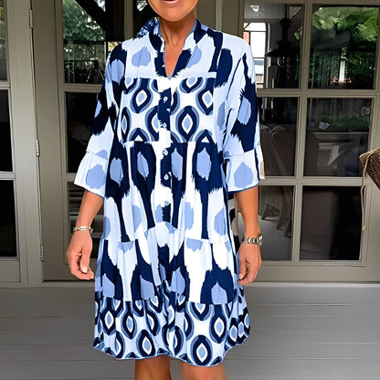 Floriane - Løs påtrykt kjole til kvinder