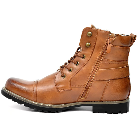 Jeremy - Retro-snørestøvler af læder til herrer