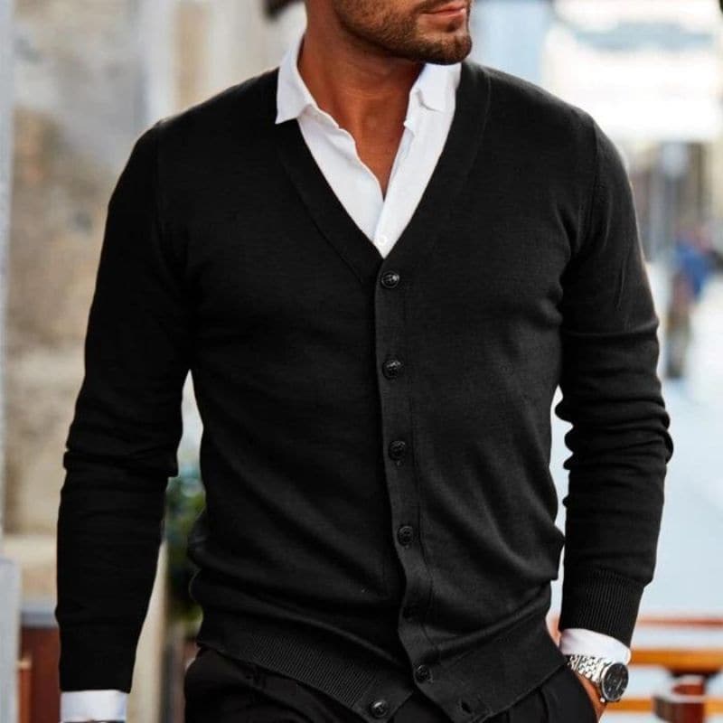Jacques – Business-Cardigan med Knaplukning