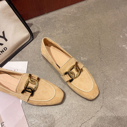 Alice - Klassiske, klodsede ruskind-loafers til damer