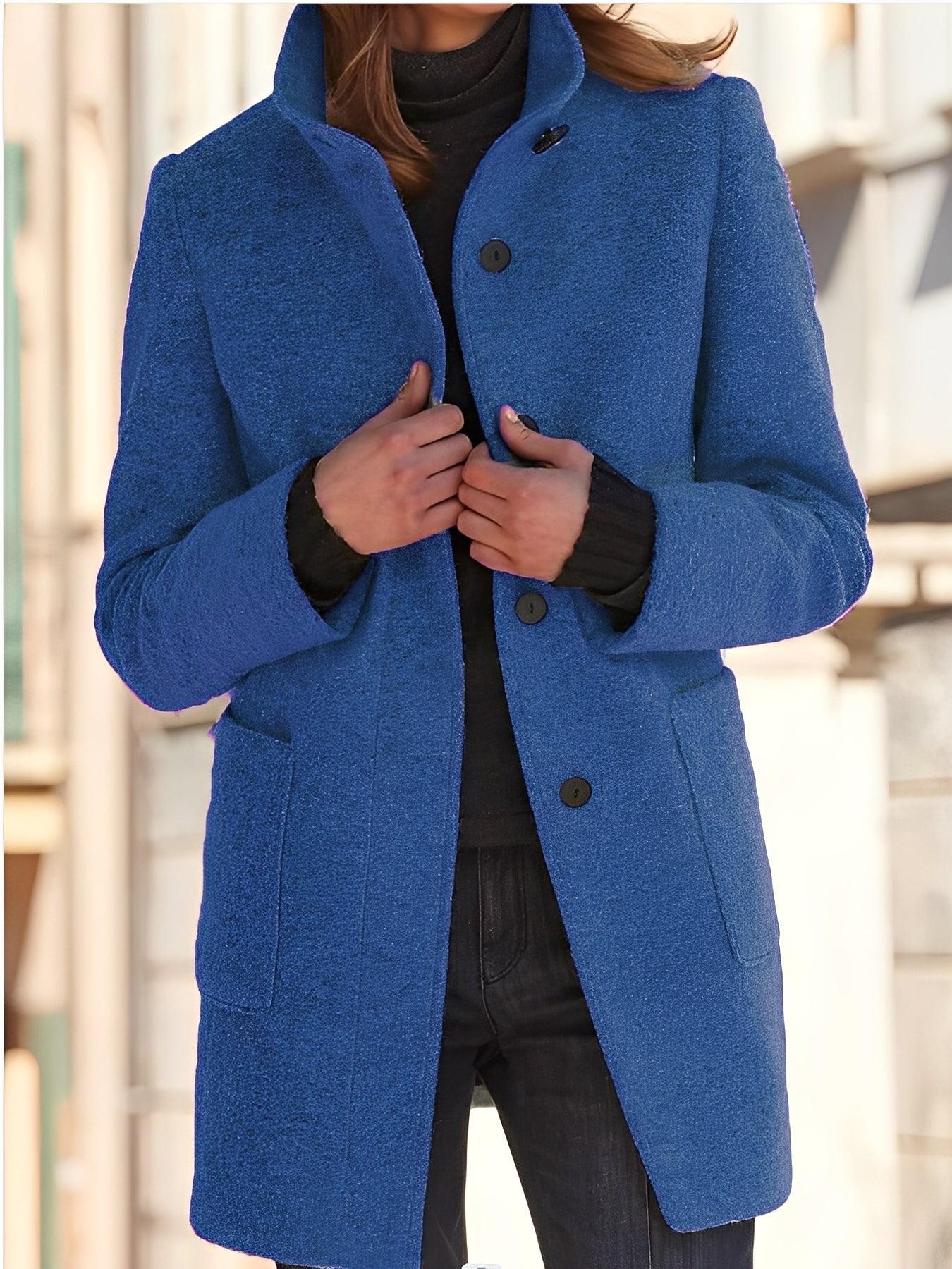 Julissa - Varm vinterfrakke med lomme til kvinder