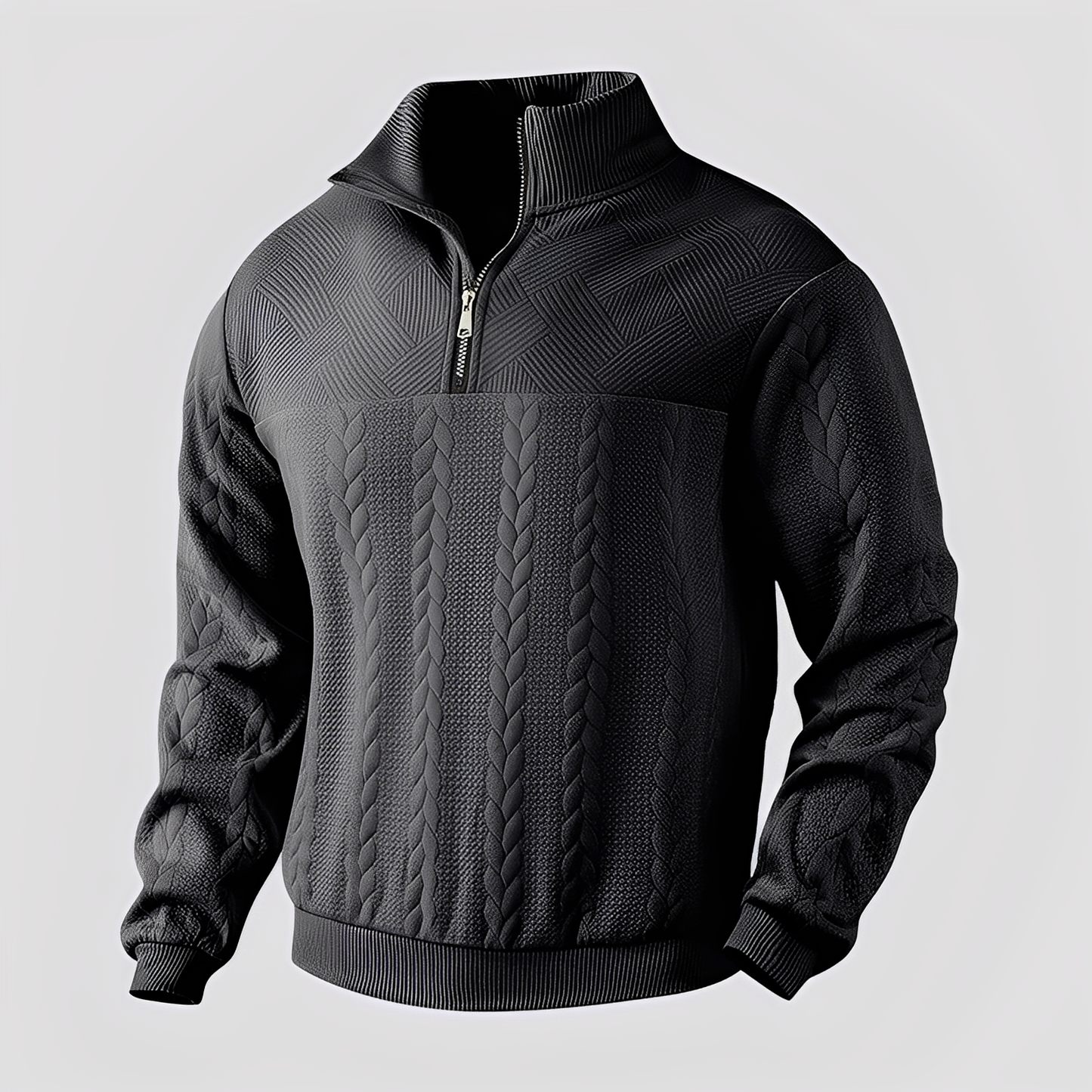 Warren - Klassisk Kashmirpullover med Lynlås til Damer