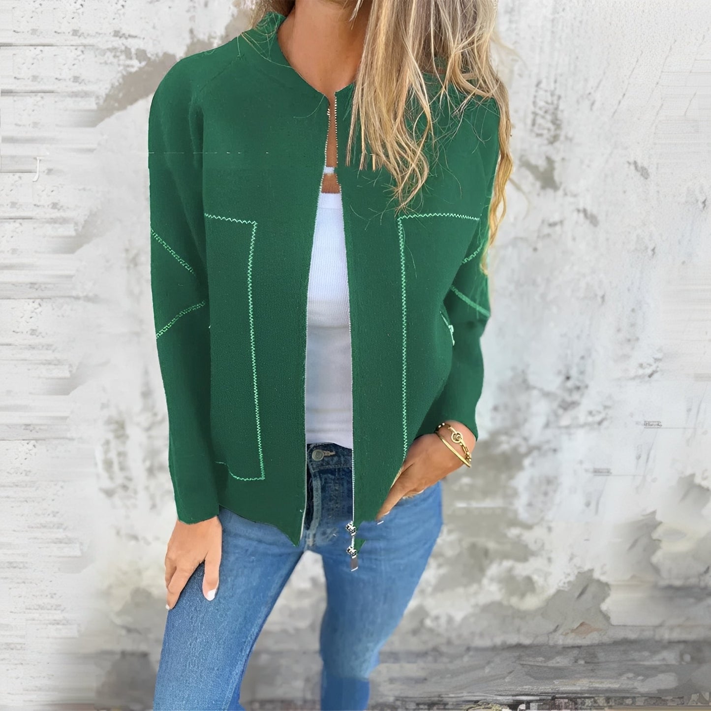 Chelsea - Stilfuld jakke med lynlås til damer