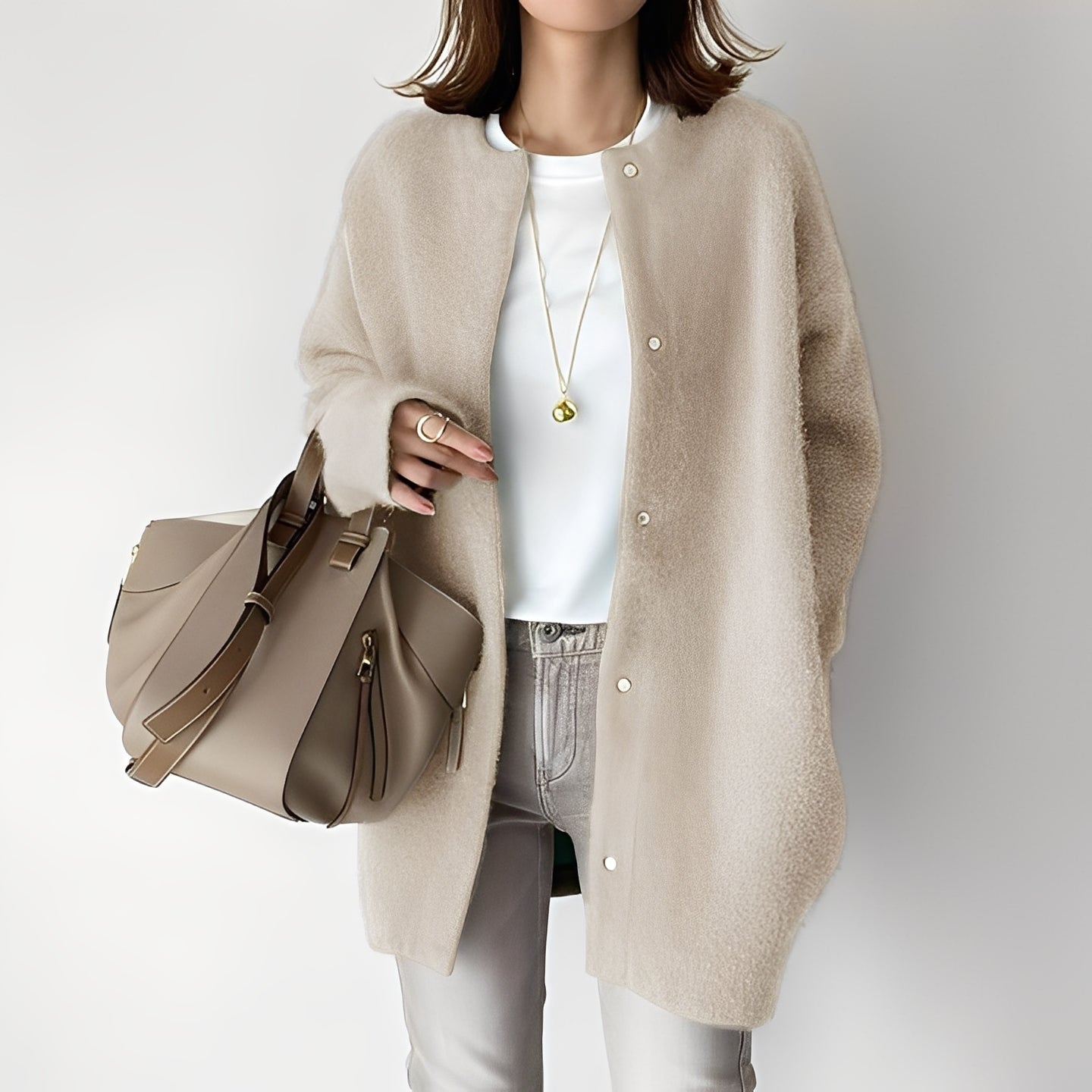 Lucille - Elegant og varm vintercardigan til kvinder