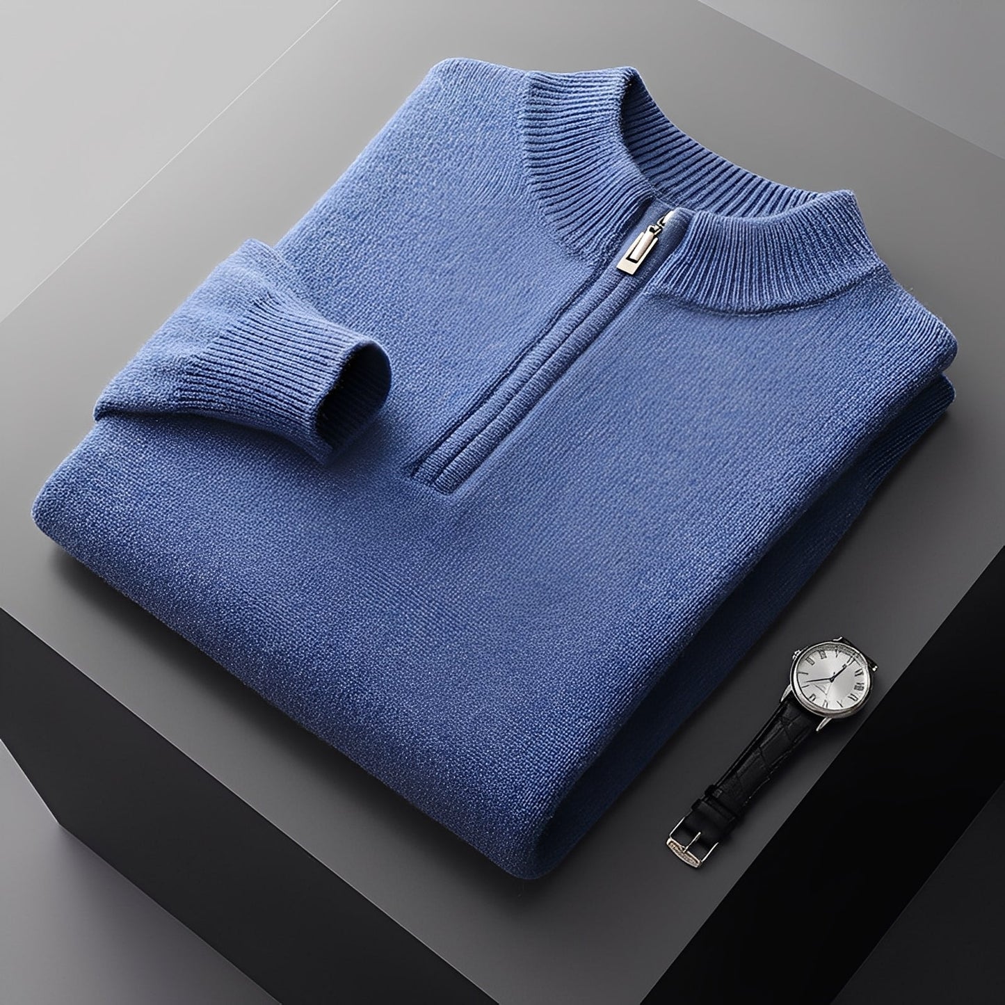 Weldon - Striktrøje med halv lynlås til herrer