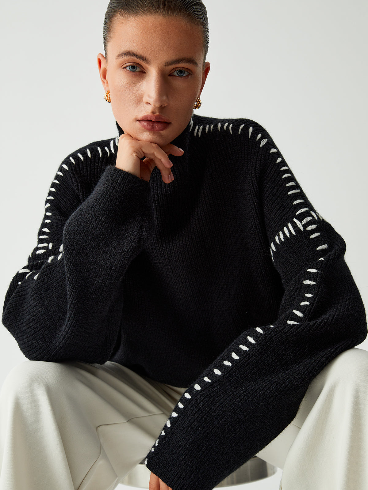 Theresa – Oversized Rollkragenpullover