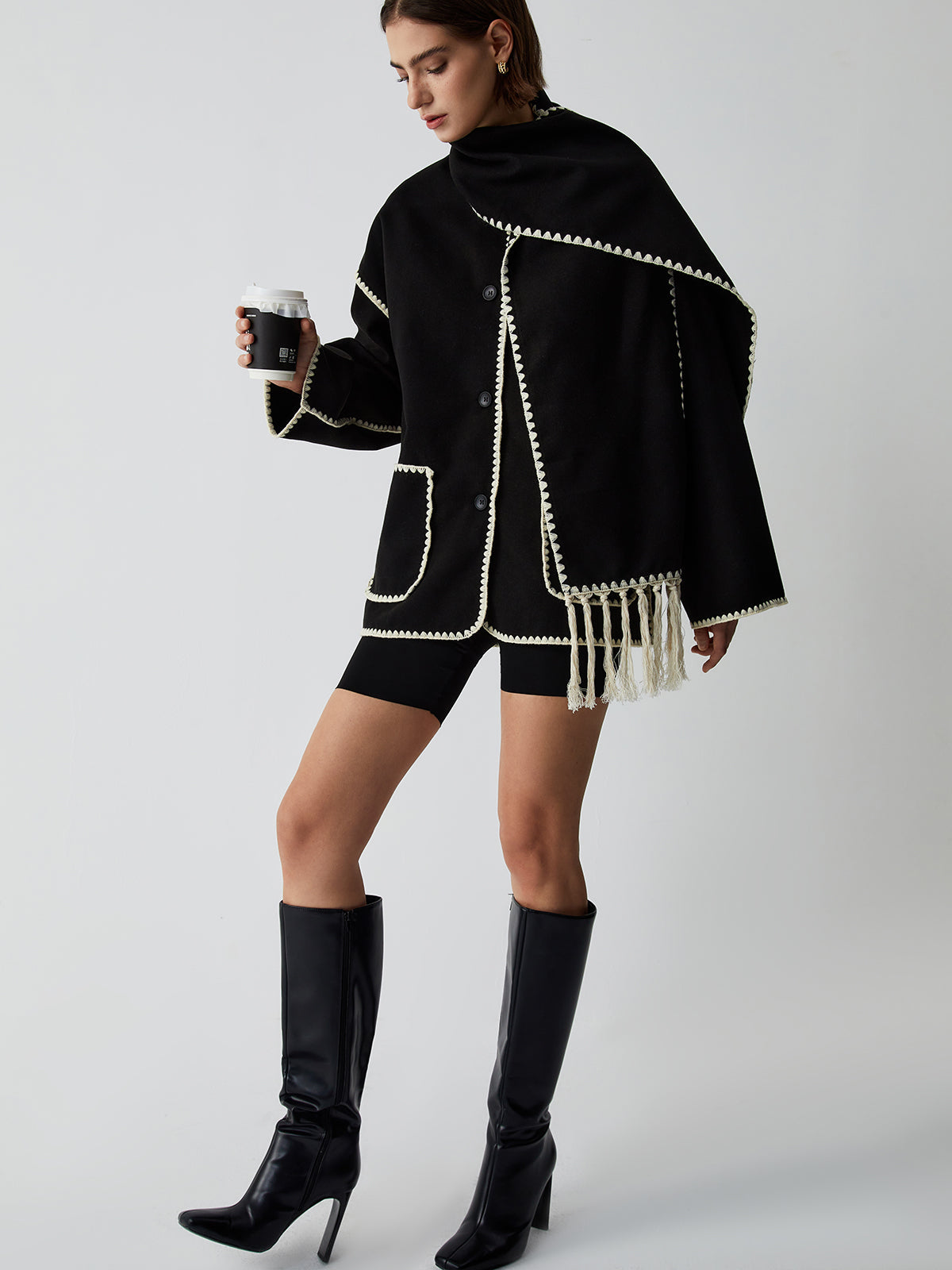 Elodie – Jakke med tørklæde