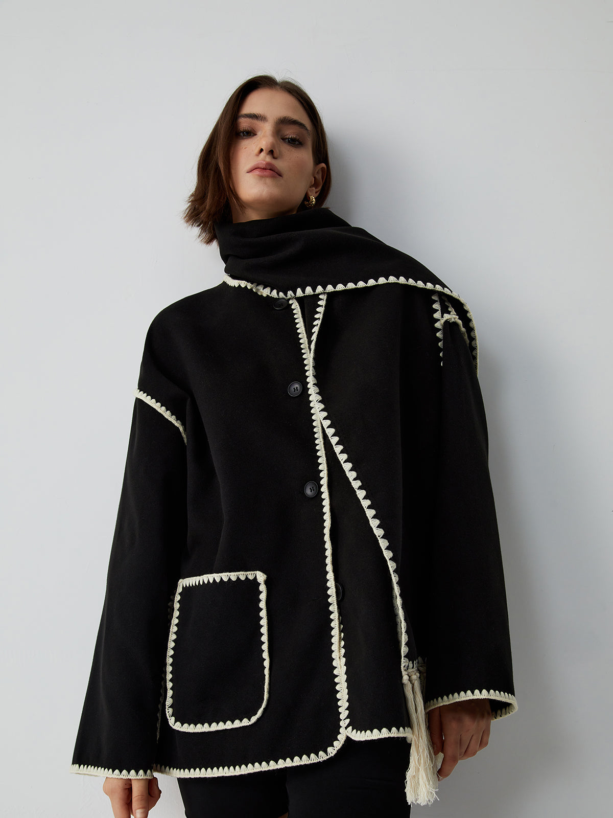 Elodie – Jakke med tørklæde