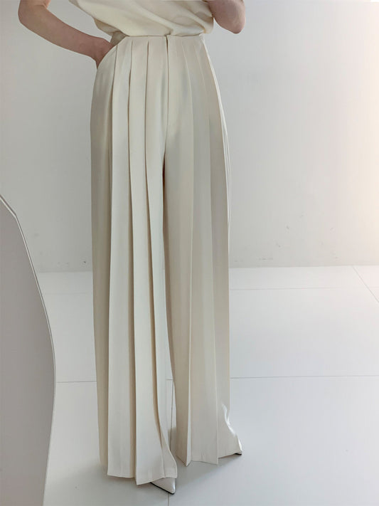Marlene – Geplisste High-Waist Hose
