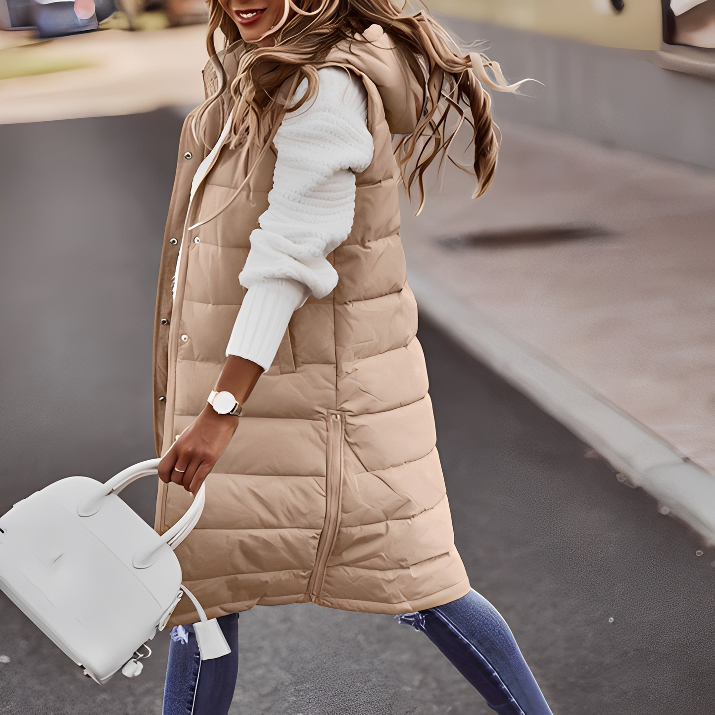 Charlette - Lang varm og komfortabel cardigan til kvinder