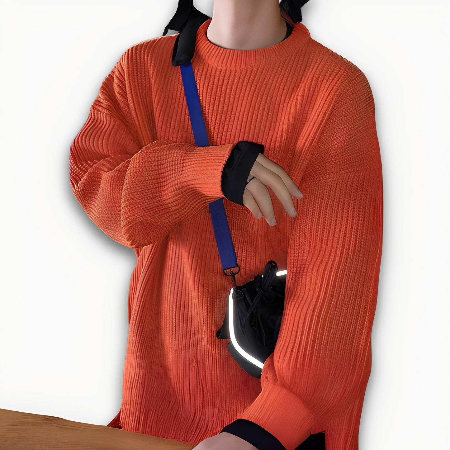 Abdias - Striktrøje oversize til mænd