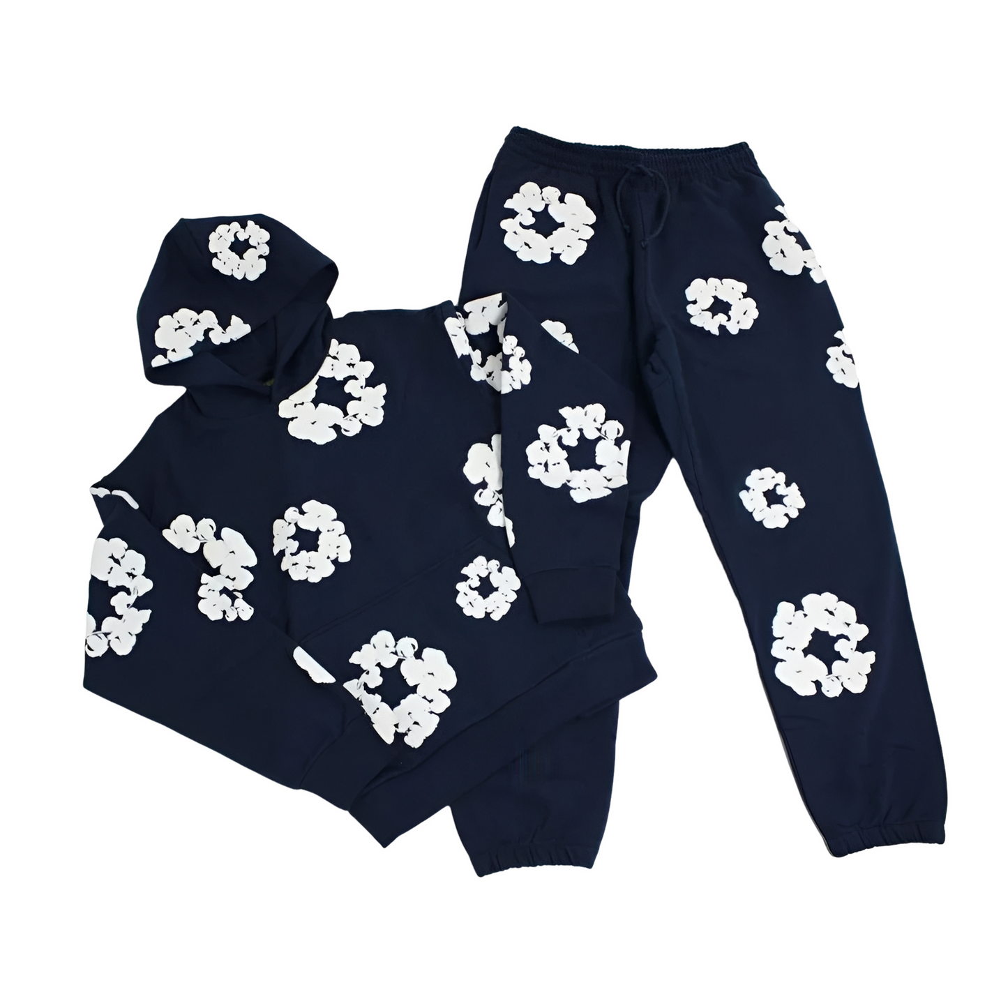 Theresa - Stilfuldt, løst siddende sæt med blomstermønster til damer