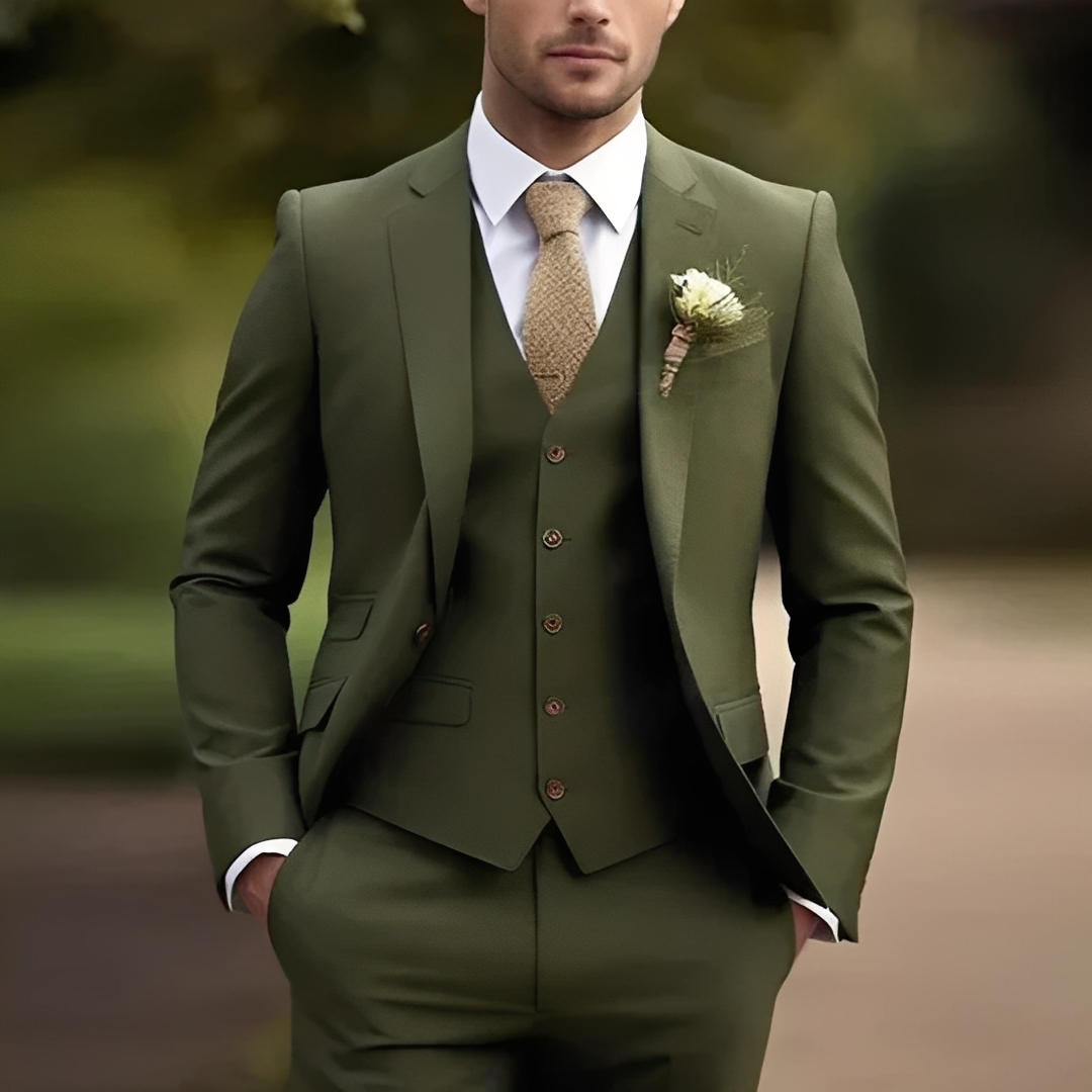 Abenner - Formelt tre-delt slim fit sæt til mænd