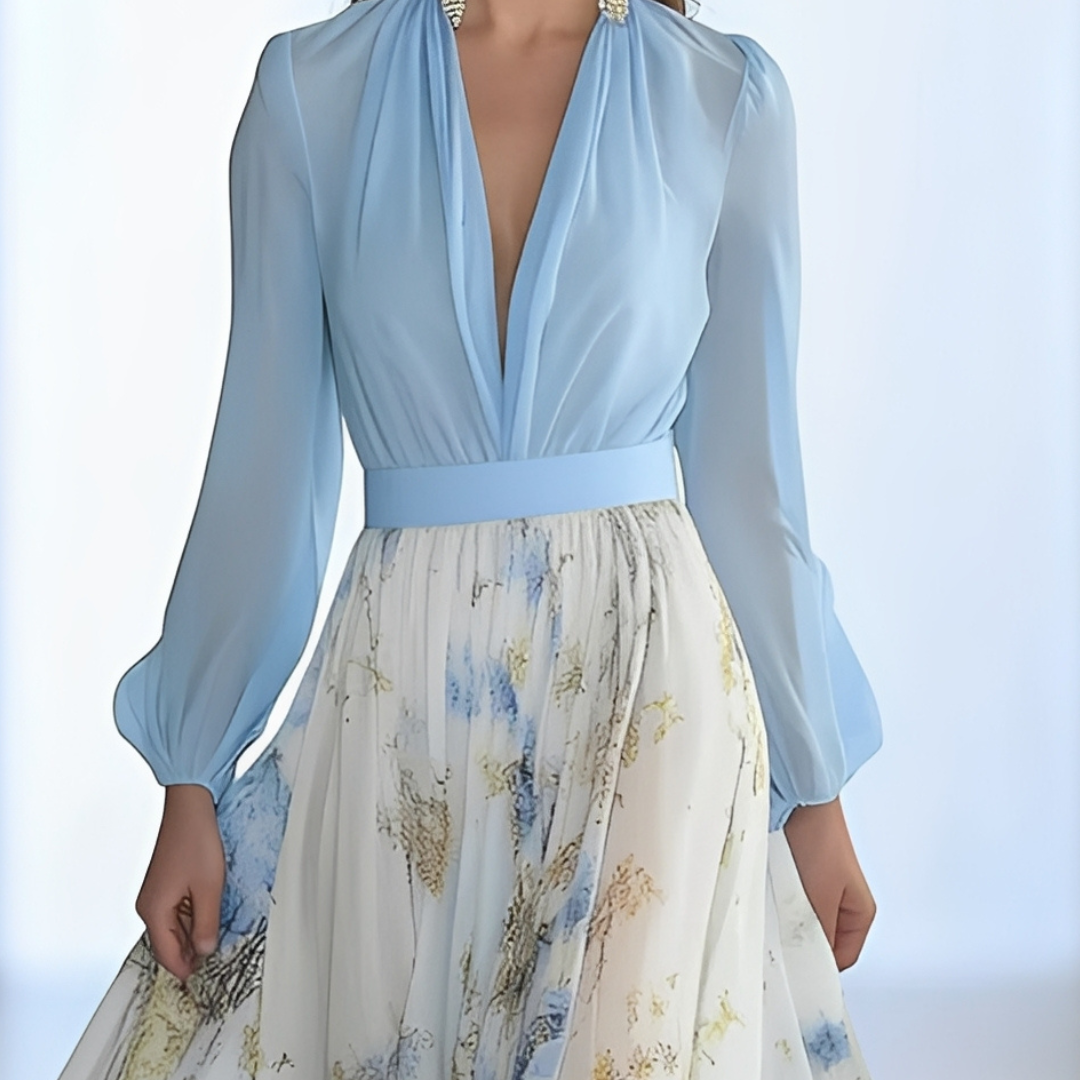 Sandrine - Åndbar kjole med V-hals til kvinder